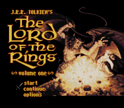 J.R.R. Tolkien's The Lord of the Rings - Volume One (USA) Title Screen